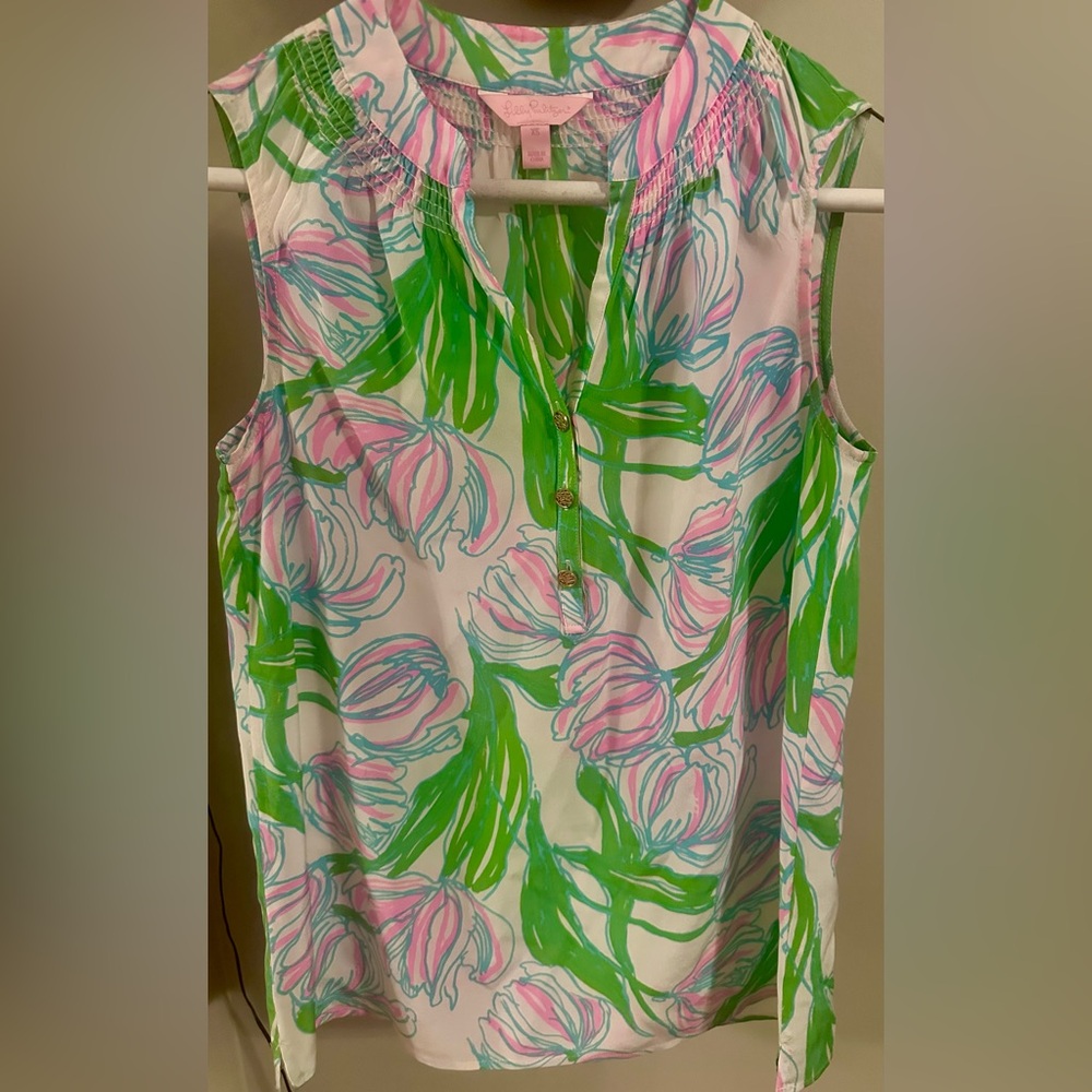 Lily Pulitzer XS Floral Sleeveless Top